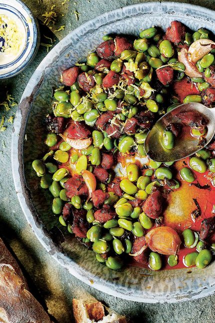 Habas Con Chorizo Broad Beans Fava Recipe Spanish Restaurant Tapas Bar True Taste of Spain Informal Dining